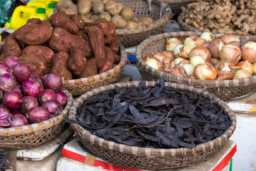 Fruits and vegetables market in Hanoi