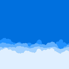 Abstract Color Clouds Sky Generative Art background illustration