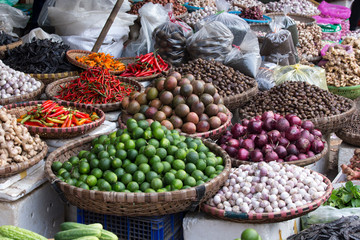 Fruits and vegetables market in Hanoi