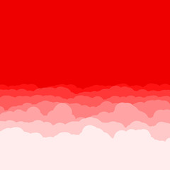 Abstract Color Clouds Sky Generative Art background illustration