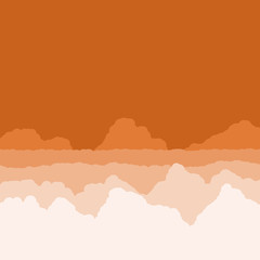 Abstract Color Clouds Sky Generative Art background illustration