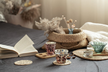 Still life a cozy house with decorative details in the interior.
