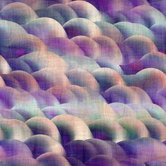 Obraz premium Seamless purple and peach ombre fade painterly watercolor wash strange bumps pattern graphic design. Seamless repeat raster jpg pattern swatch.