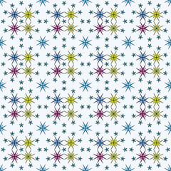 Hand drawn winter seamless patterns. Doodle Christmas, Noel, New Year backdrop. Decorative background for fabric, textile, wrapping paper, card, invitation, wallpaper, web design