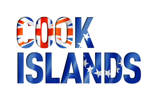 Cook Islands flag text font