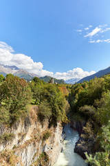 Mountain landscape and river