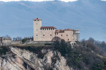 View of Angera with Angera Fortress