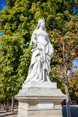 Statue of Valentine de Milan in Luxembourg Gardens, Paris