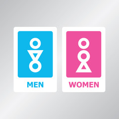 Restroom sign design vector illustration