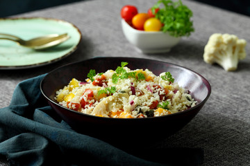 cous cous di  cavolfiore 