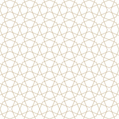 Seamless arabic geometric ornament in brown color.