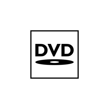 DVD logo icon on white background