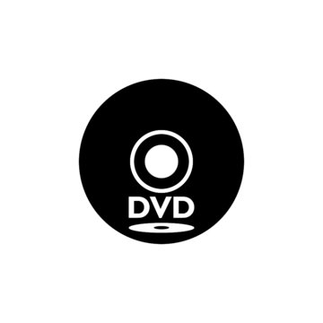 DVD logo icon on white background
