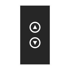 Button of elevator vector icon.Black vector icon isolated on white background button of elevator .
