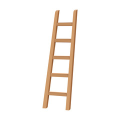 Ladder vector icon.Cartoon vector icon isolated on white background ladder.