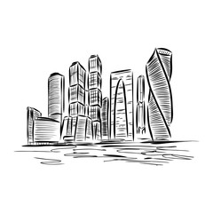 Obraz premium sketch of city Moscow 