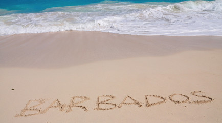 Barbados Inscribed in Sand