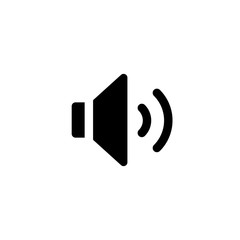Sound Vector Icon, Speaker Pictogram, Loud Icon, Flat Audio Button