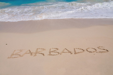 Barbados Inscribed in Sand
