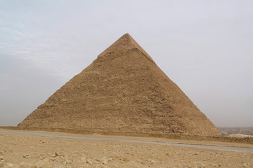 Fototapeta na wymiar Pyramid of Khafre on Giza plateau, Cairo, Egypt