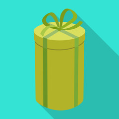 Present box vector icon.Flat vector icon isolated on white background present box.