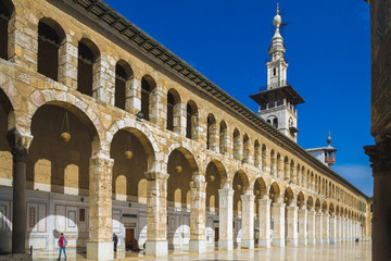 Exterior of Omayad mosque in ancient City of Damascus, Syria