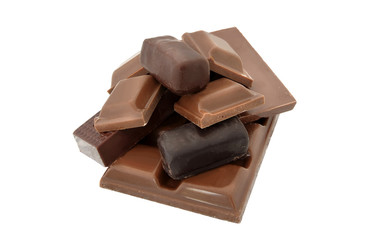 pile of chocolate and sweet candy for dessert