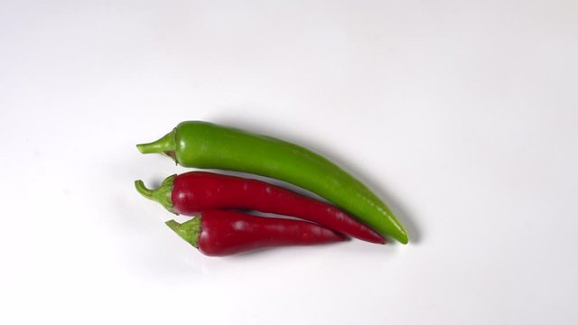 Red chili or chilli cayenne pepper isolated on white background cutout