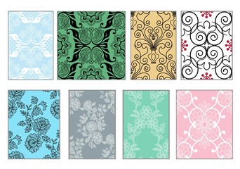 set of decorative patterns