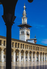 Exterior of Omayad mosque in ancient City of Damascus, Syria