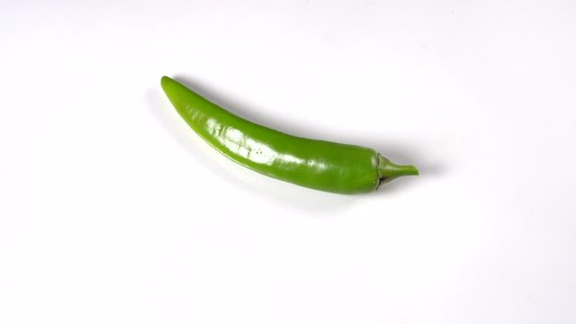 Red chili or chilli cayenne pepper isolated on white background cutout