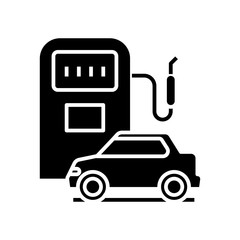 Electro filling black icon, concept illustration, vector flat symbol, glyph sign.