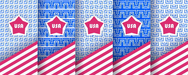 Obraz premium ! set pattern template