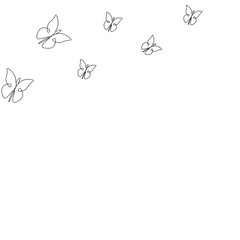 Butterfly fly, beautiful animal vector illustration
