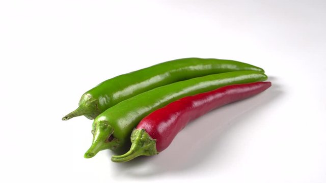 Red chili or chilli cayenne pepper isolated on white background cutout