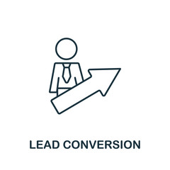 Lead Conversion icon from digital marketing collection. Simple line element Lead Conversion symbol for templates, web design and infographics