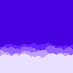 Fototapeta premium Abstract Color Clouds Sky Generative Art background illustration