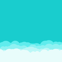 Abstract Color Clouds Sky Generative Art background illustration