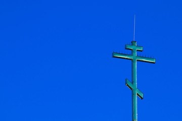 cross on background of blue sky