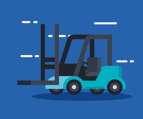 forklift of delivery logistic service vector illustration design