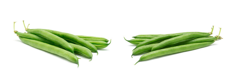 Green beans isolated on a white background