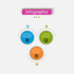 Infographic vector design business infographic template with 3 options.