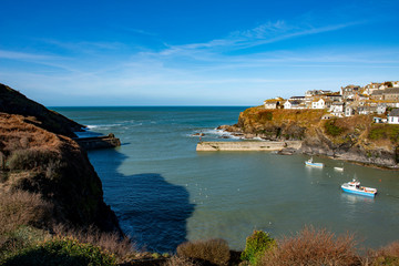 High Tide in the harbour at Port Isaac, Cornwall