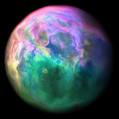 Magical planet ball with distorted