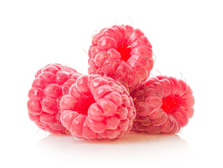 Tasty raspberries isolated