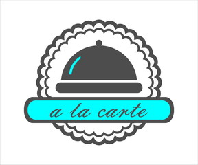 A la carte restaurant menu logo