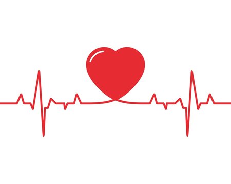 Heart pulse. Heart beat monitor, cardiogram. medical background. for medical apps and websites. vector icon illustration