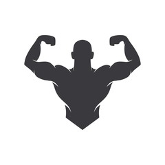 Fitness logo, GYM logo, vector icon illustration