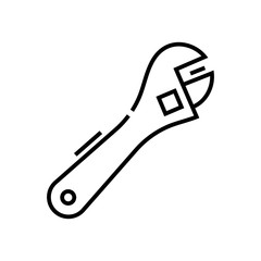 Repair tool line icon, concept sign, outline vector illustration, linear symbol.