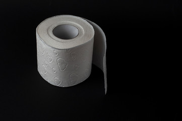 soft toilet paper on a black background